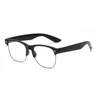 Hip-hop Geometric Glass Cat Eye Half Frame Men's Sunglasses sku image 3