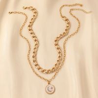 1 Piece Japanese Style Star Moon Alloy Plating Inlay Rhinestones Women's Layered Necklaces main image 4