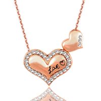 1 Piece Fashion Heart Shape Alloy Plating Zircon Women's Pendant Necklace main image 2