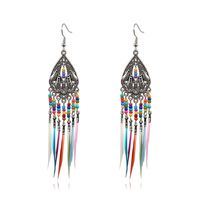 1 Pair Fashion Water Droplets Feather Tassel Women's Drop Earrings sku image 3