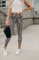 Women's Yoga Fashion Leopard Full Length Printing Pocket Leggings sku image 8