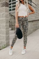 Women's Yoga Fashion Leopard Full Length Printing Pocket Leggings main image 6