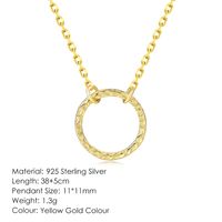 Simple Style Circle Sterling Silver Plating Pendant Necklace 1 Piece sku image 2