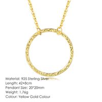 Simple Style Circle Sterling Silver Plating Pendant Necklace 1 Piece sku image 6