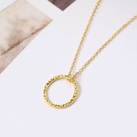 Simple Style Circle Sterling Silver Plating Pendant Necklace 1 Piece main image 3
