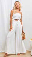 Casual Solid Color Polyester Full Length Wide Leg Pants sku image 1
