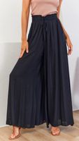 Casual Solid Color Polyester Full Length Wide Leg Pants sku image 6