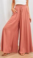 Casual Solid Color Polyester Full Length Wide Leg Pants sku image 16
