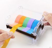 And Paper Adhesive Tape Special Creative Cutter Office Stationery Packing Hand Account Transparent Tape Base Storage Cutter Box sku image 2