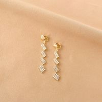 1 Paire Mode Géométrique Alliage Placage Perles Artificielles Strass Femmes Clips D'oreille sku image 16