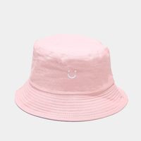 Women's Simple Style Smiley Face Embroidery Flat Eaves Bucket Hat sku image 5