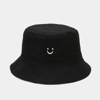 Women's Simple Style Smiley Face Embroidery Flat Eaves Bucket Hat sku image 1