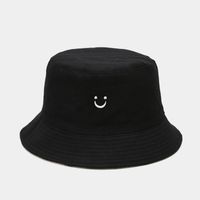 Women's Simple Style Smiley Face Embroidery Flat Eaves Bucket Hat sku image 8