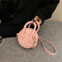 Women's Mini All Seasons Pu Leather Solid Color Fashion Round Zipper Handbag main image 5