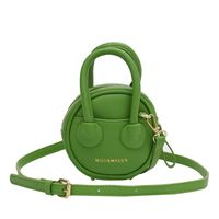 Women's Mini All Seasons Pu Leather Solid Color Fashion Round Zipper Handbag main image 4