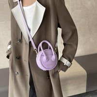 Women's Mini All Seasons Pu Leather Solid Color Fashion Round Zipper Handbag sku image 5