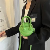 Women's Mini All Seasons Pu Leather Solid Color Fashion Round Zipper Handbag sku image 4
