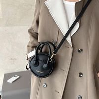 Women's Mini All Seasons Pu Leather Solid Color Fashion Round Zipper Handbag sku image 6