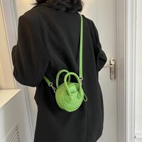 Women's Mini All Seasons Pu Leather Solid Color Fashion Round Zipper Handbag main image 2