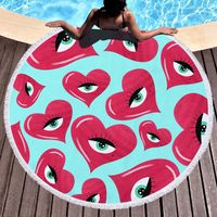 Fashion Flamingo Heart Shape Beach Towels sku image 11