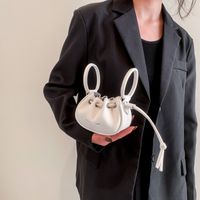 Women's Mini Summer Pu Leather Solid Color Fashion Square String Bucket Bag main image 3