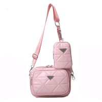 Women's Small Summer Pu Leather Solid Color Lingge Vintage Style Square Zipper Square Bag sku image 6