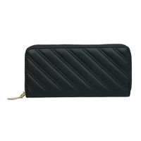 Women's Stripe Solid Color Pu Leather Zipper Wallets sku image 1