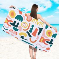 Fashion Letter Color Block Fruit Superfine Fiber Bath Towels sku image 13