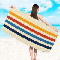 Vacation Stripe Coconut Tree Fruit Beach Towels sku image 2