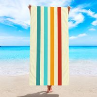 Vacation Stripe Coconut Tree Fruit Beach Towels sku image 1