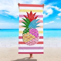 Vacation Stripe Coconut Tree Fruit Beach Towels sku image 9