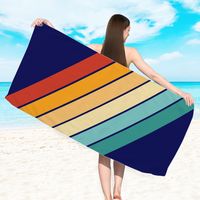 Vacation Stripe Coconut Tree Fruit Beach Towels sku image 3