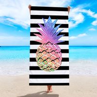 Vacation Stripe Coconut Tree Fruit Beach Towels sku image 7