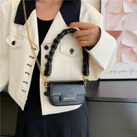 Women's Small Autumn Pu Leather Solid Color Vintage Style Square Magnetic Buckle Square Bag main image 5