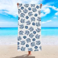 Vacation Plaid Starfish Gradient Color Beach Towels sku image 1