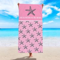Vacation Plaid Starfish Gradient Color Beach Towels sku image 32