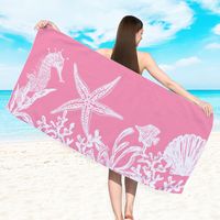 Vacation Plaid Starfish Gradient Color Beach Towels sku image 14