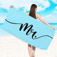 Vacation Plaid Starfish Gradient Color Beach Towels sku image 13