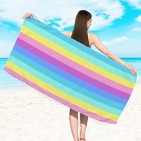 Vacation Plaid Starfish Gradient Color Beach Towels sku image 26