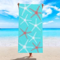 Vacation Plaid Starfish Gradient Color Beach Towels sku image 15