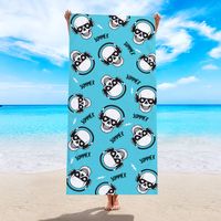 Vacation Plaid Starfish Gradient Color Beach Towels sku image 19