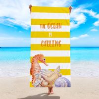 Vacation Plaid Starfish Gradient Color Beach Towels sku image 35