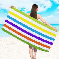 Vacation Plaid Starfish Gradient Color Beach Towels sku image 27