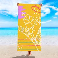 Fashion Leaf Heart Shape Flower Beach Towels sku image 5