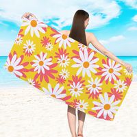 Fashion Leaf Heart Shape Flower Beach Towels sku image 17