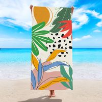Fashion Leaf Heart Shape Flower Beach Towels sku image 3