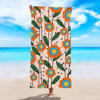 Fashion Leaf Heart Shape Flower Beach Towels sku image 7