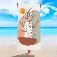 Fashion Leaf Heart Shape Flower Beach Towels sku image 11