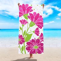Fashion Leaf Heart Shape Flower Beach Towels sku image 23