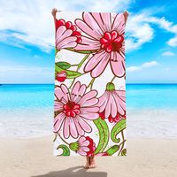 Fashion Leaf Heart Shape Flower Beach Towels sku image 8